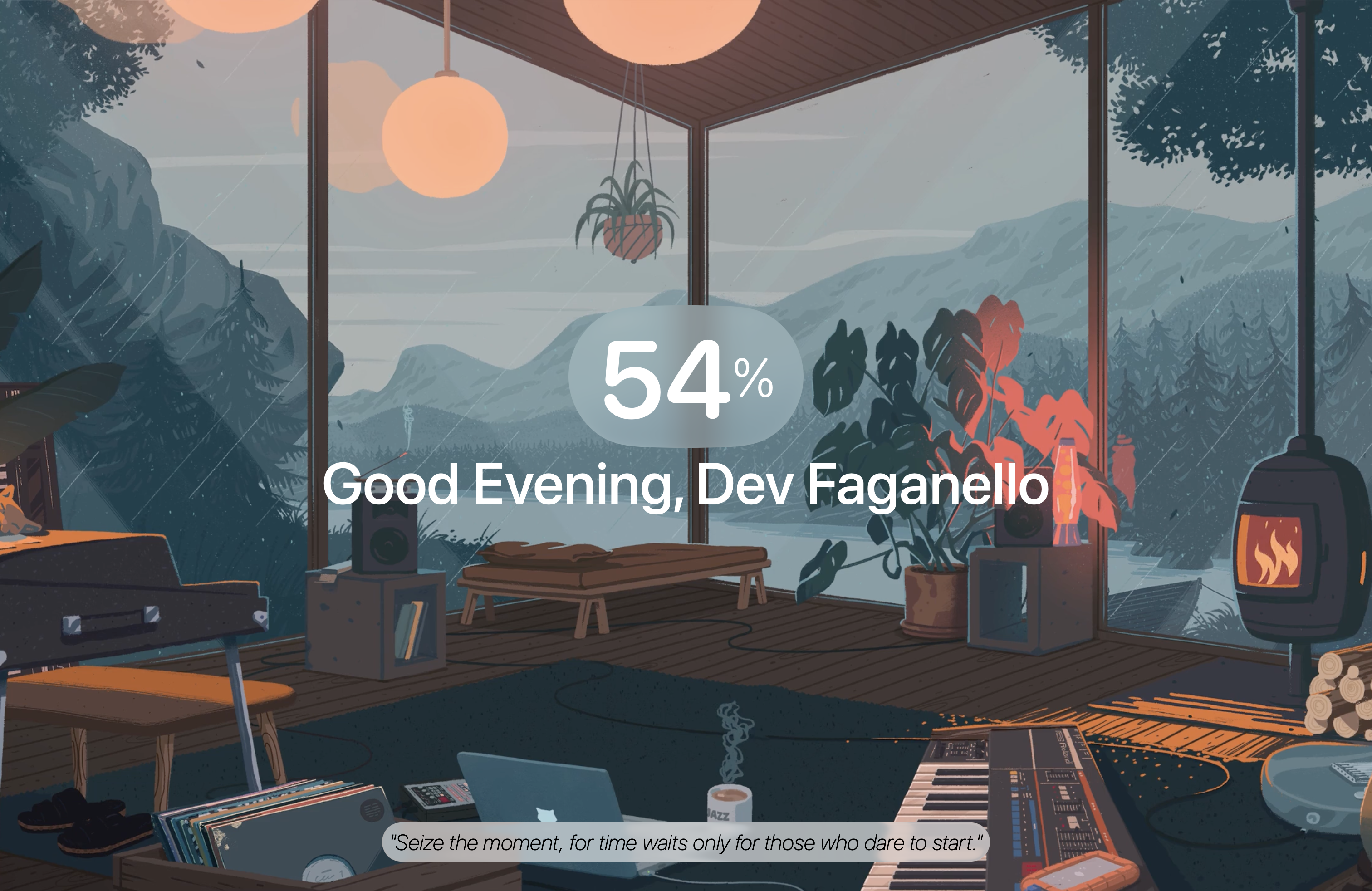 Preview do Screen Saver no MacBook